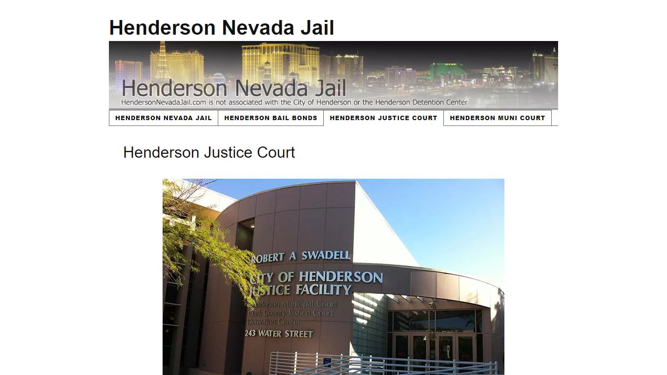 Henderson Justice Court - HendersonNevadaJail.com